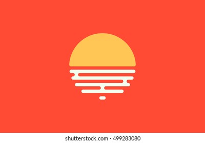 Sun logo design. Creative sun symbol. Line sun logo