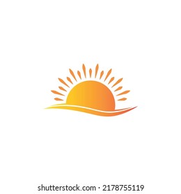 sun logo design. sun logo, icon, illustration, vector file.