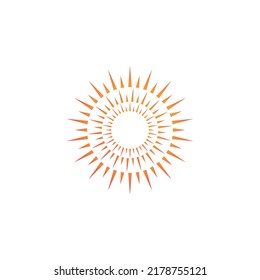 diseño del logo de sun. logotipo de sun, icono, ilustración, archivo vectorial.