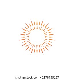 sun logo design. sun logo, icon, illustration, vector file.