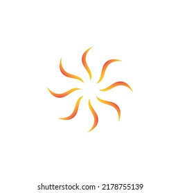 sun logo design. sun logo, icon, illustration, vector file.