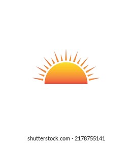 sun logo design. sun logo, icon, illustration, vector file.