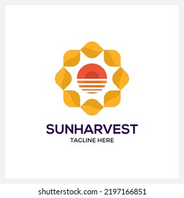 Plantilla de ilustración de diseño de logotipo de Sun