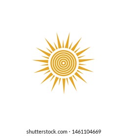 Sun logo design inspiration vector template