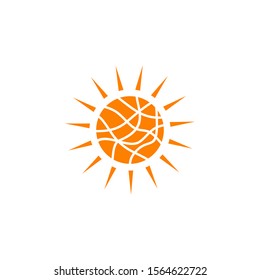 Sun logo design inspiration vector template