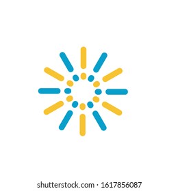 sun logo design simple modern template