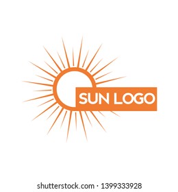 sun logo design. summer sign or symbol. sun icon vector. illustration element.