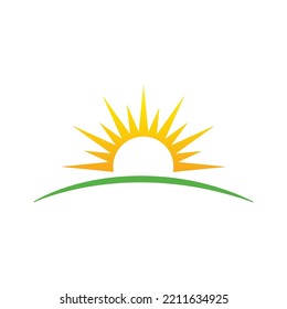 Diseño del logo de Sun. Diseño del logo de Sunrise. Diseño del logotipo del sol abstracto