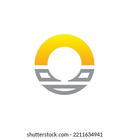 Diseño del logo de Sun. Diseño del logo de Sunrise. Diseño del logotipo del sol abstracto