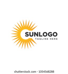 sun logo design template