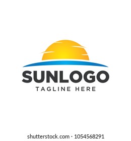 sun logo design template