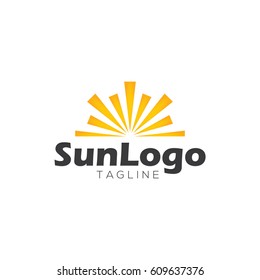 Sun logo design template