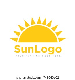 sun logo design template