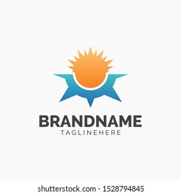 Sun logo design template. EPS 10