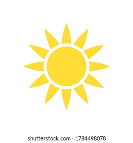 Sun logo design template. Sun icon. Yellow sun logotype. Vector illustration.
