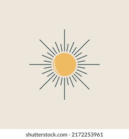 sun logo design template icon vector illustration
