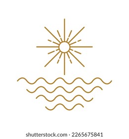 ilustración de logotipo de diseño de logotipo de sol