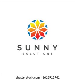 Sun Logo Design template . Power Sun Logo . Sun rise logo .