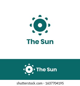 Sun logo design template. Simple and minimalistic logo. Good for company business