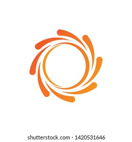 Sun logo design template - Vector