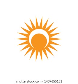 Sun logo design template - Vector