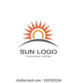 Sun logo design template - Vector