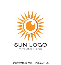 Sun logo design template - Vector