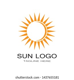 Sun logo design template - Vector