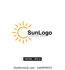 Sun Logo design template vector 