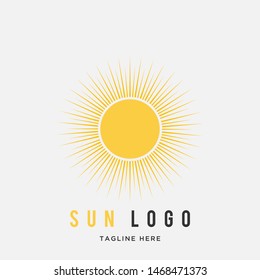 Sun Logo design template vector