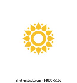 Sun logo design template vector