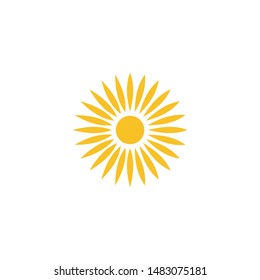 Sun logo design template vector