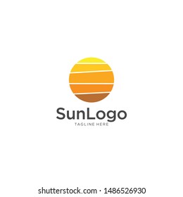 Sun Logo design template vector 