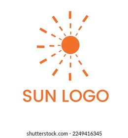 Sun logo design template.sun logo vector design 