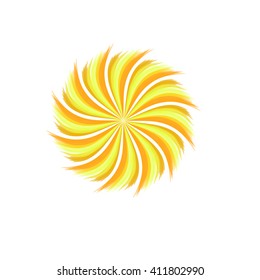  Sun logo design template.  Yellow circle icon vector isolated.