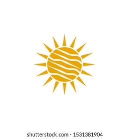 Sun logo design vector illustration template