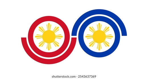 sun logo design. vector illustration isolated on white background