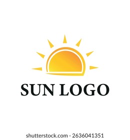 Sun logo design, vector logo, illustration design