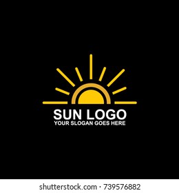 Sun Logo Design Vector Illustration