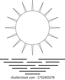 Sun logo design  vector stock