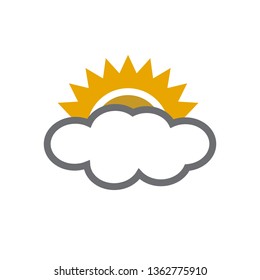 Sun logo design vector template