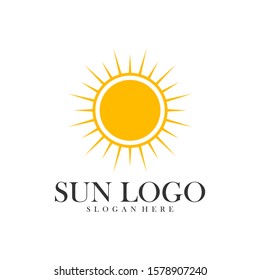 Sun logo design vector template, Icon symbol, Illustration