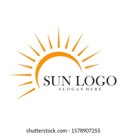 Sun logo design vector template, Icon symbol, Illustration