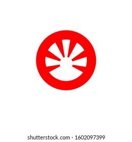 sun logo design vector template sign icon