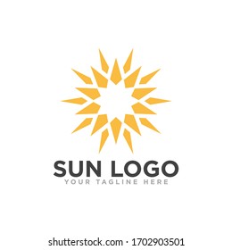 Sun Logo Design Vector Template