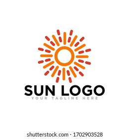 Sun Logo Design Vector Template