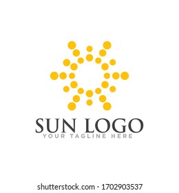 Sun Logo Design Vector Template