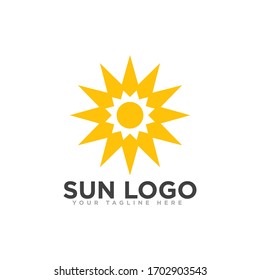 Sun Logo Design Vector Template