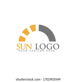 Sun Logo Design Vector Template