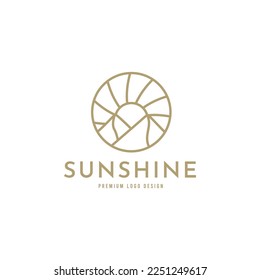 Sun logo design vector template Icon symbol Illustration 